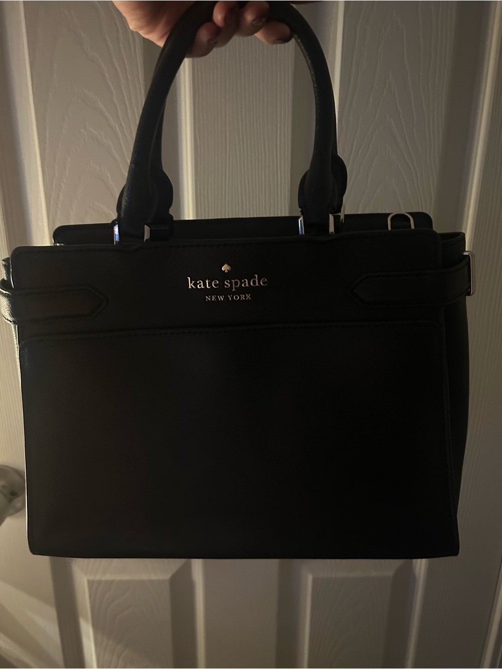 kate spade Black Leather Structured Satchel